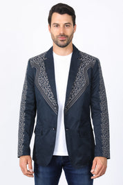 Embroidery Fashion Blazer III | Men's Blazer | Men Embroidery Blazer Beige Black Navy Burgundy