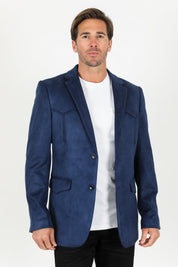 Double Button Suede Western Blazer | Men's Blazer | Men Double Button Faux Suede Blazer Black Camel Charcoal Navy Brown