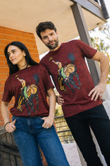 Bronc Rider Graphic Tee | T-Shirt | Men's Red Performance Knit