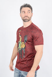 Bronc Rider Graphic Tee | T-Shirt | Men's Red Performance Knit