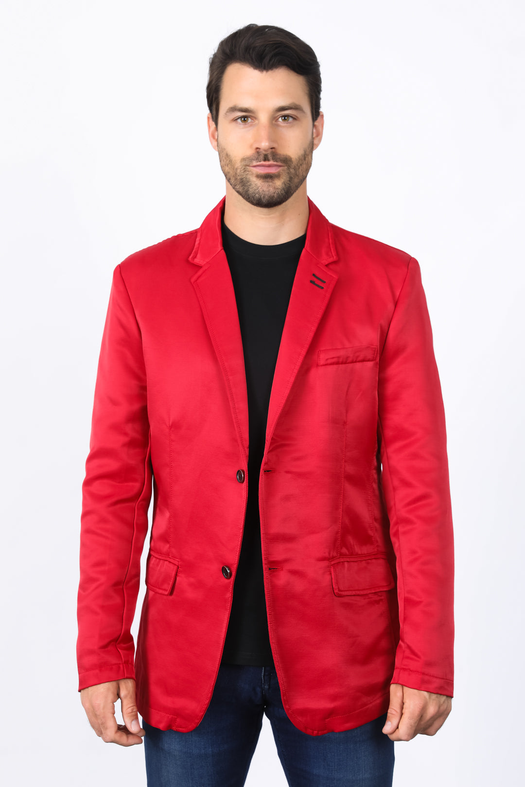 Double Button Blazer | Men's Blazer | Men Double Button Black Wine Red