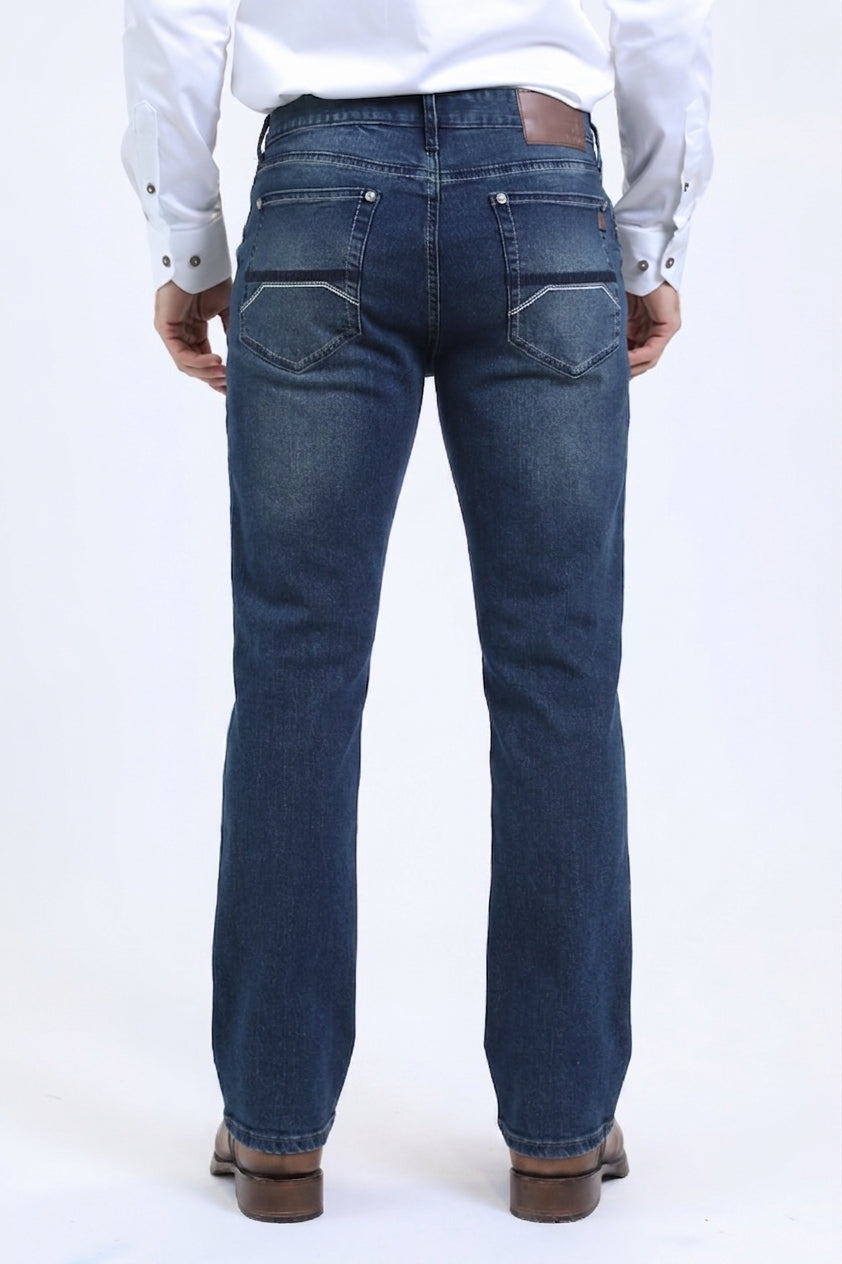 Wade Boot Cut Jeans | Jeans | Men's Dark Denim Blue Bootcut