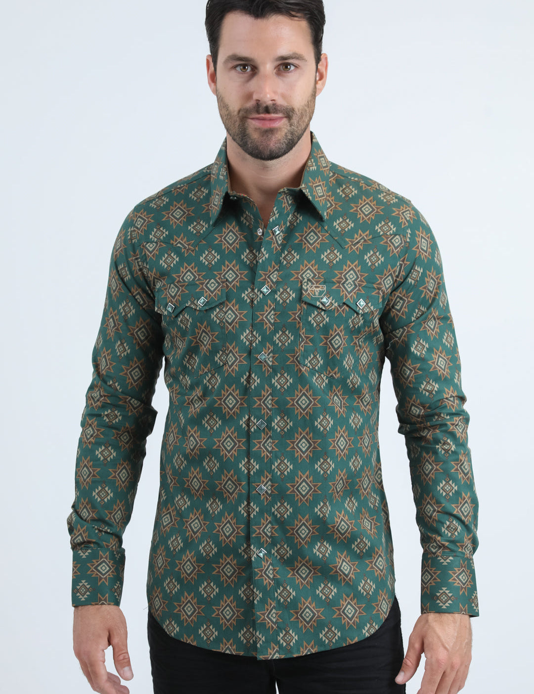 men-western-modern-fit-cotton-spandex-long-sleeve-green-shirt-with-snaps-WPL11079_1.jpg
