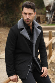 Western Long Faux Suede Coat | Men's Duster Coat | Brown Black