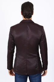 Double Button Blazer | Blazer | Men's Black Wine Red Smart