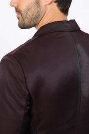 Double Button Blazer | Men's Blazer | Men Double Button Black Wine Red