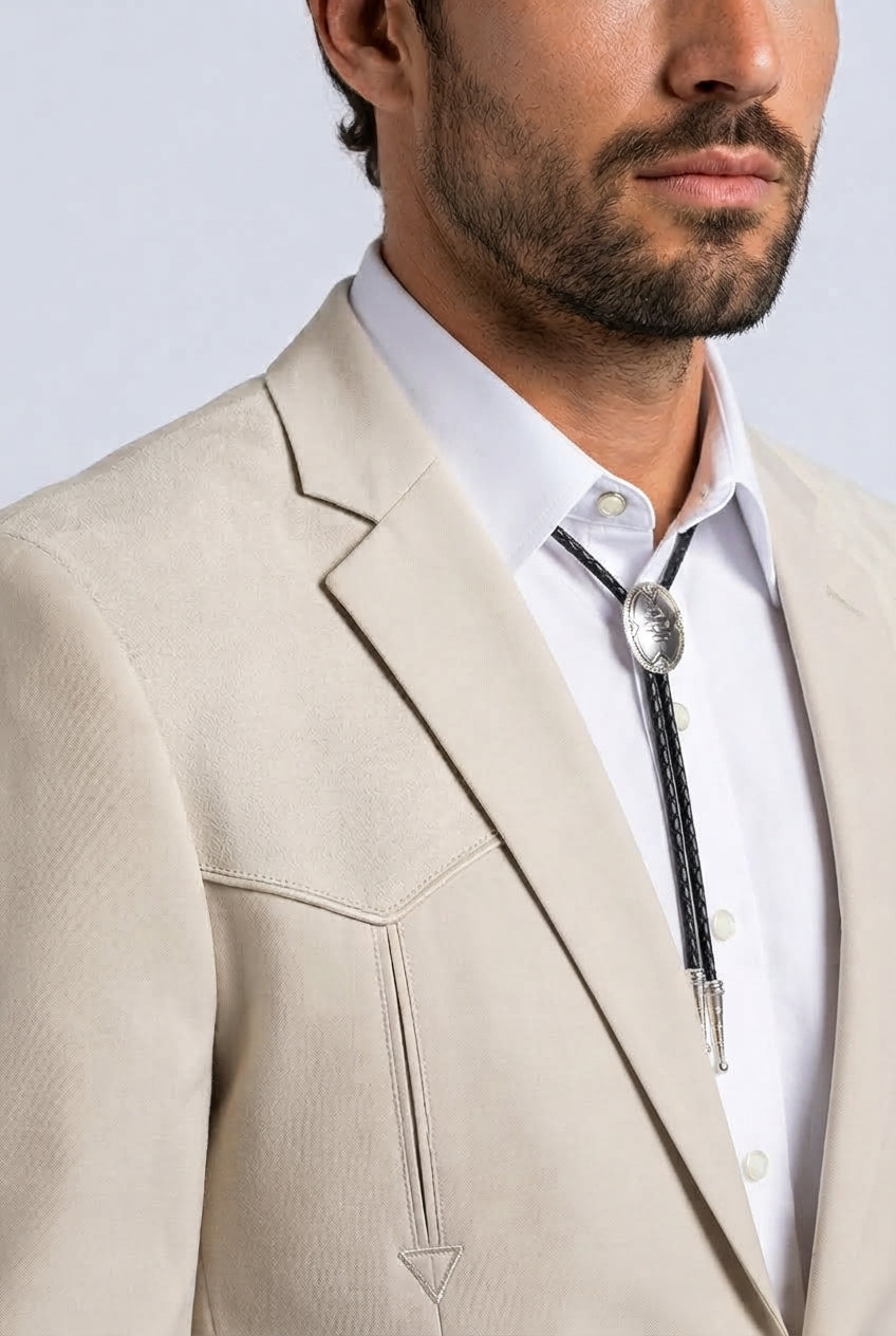 Winstead Tonal Yoke Suit Beige | Suit | Men's Beige Tonal Yoke Tailored Two-Piece