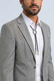 Winstead Tonal Yoke Suit Grey | Suit | Men's Grey Tonal Yoke Tailored Two-Piece