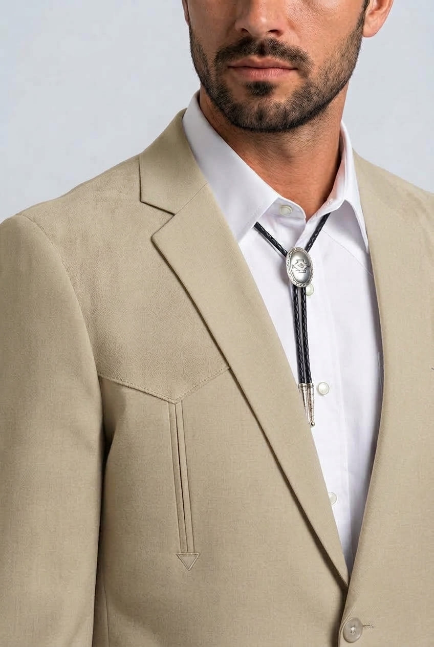 Winstead Tonal Yoke Suit Khaki | Suit | Men's Khaki Tonal Yoke Tailored Two-Piece
