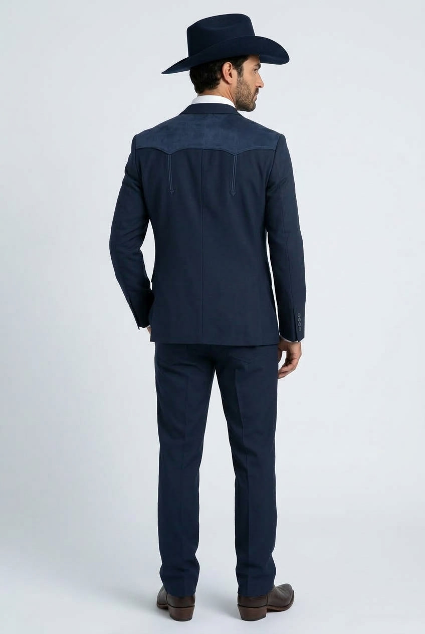 Winstead Tonal Yoke Suit Navy | Suit | Men's Navy Tonal Yoke Tailored Two-Piece