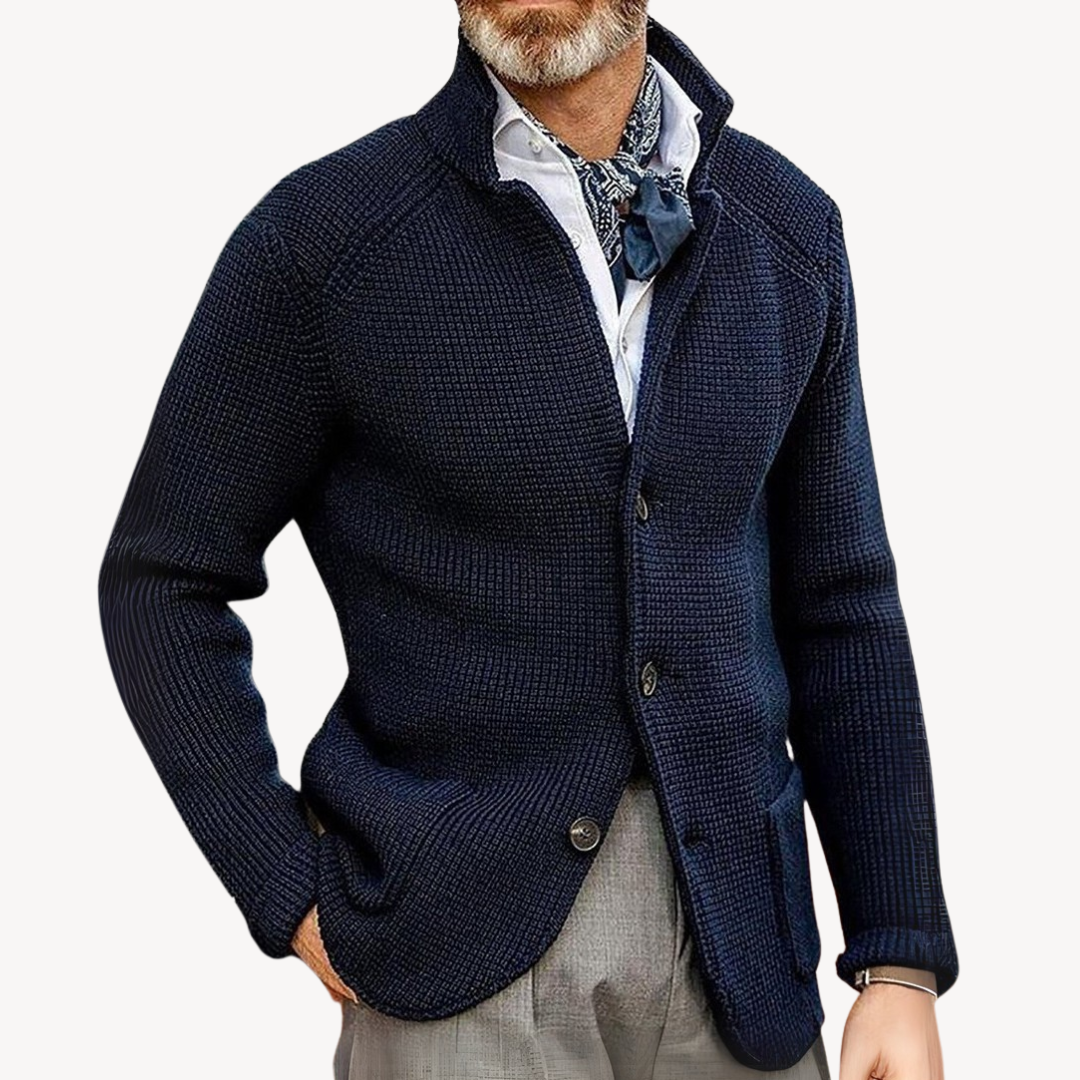 Men's Knitted Wool Cardigan Classic Button-Up | Soft Warm Autumn Winter Knitwear