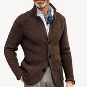 Men's Knitted Wool Cardigan Classic Button-Up | Soft Warm Autumn Winter Knitwear