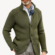 Men's Knitted Wool Cardigan Classic Button-Up | Soft Warm Autumn Winter Knitwear