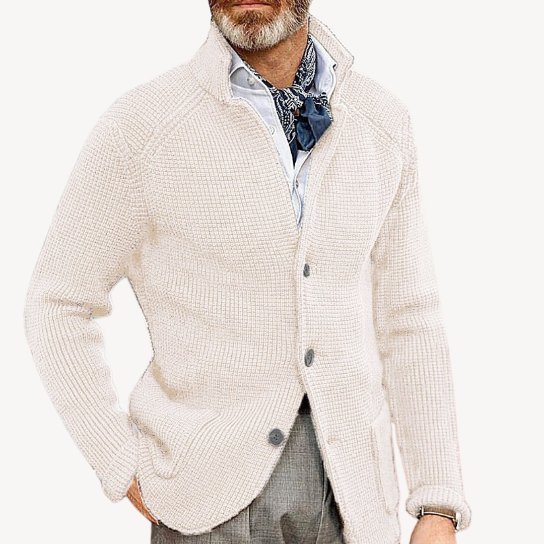 Men's Knitted Wool Cardigan Classic Button-Up | Soft Warm Autumn Winter Knitwear