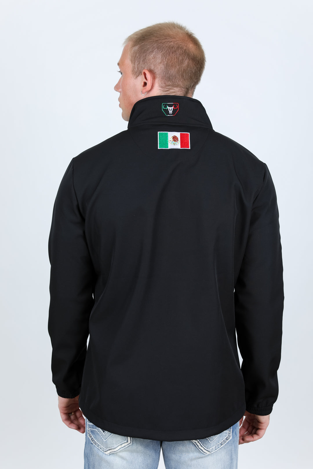 Mexico Embroidery Softshell Jacket | Men's Jacket | Men Embroidered Softshell Black