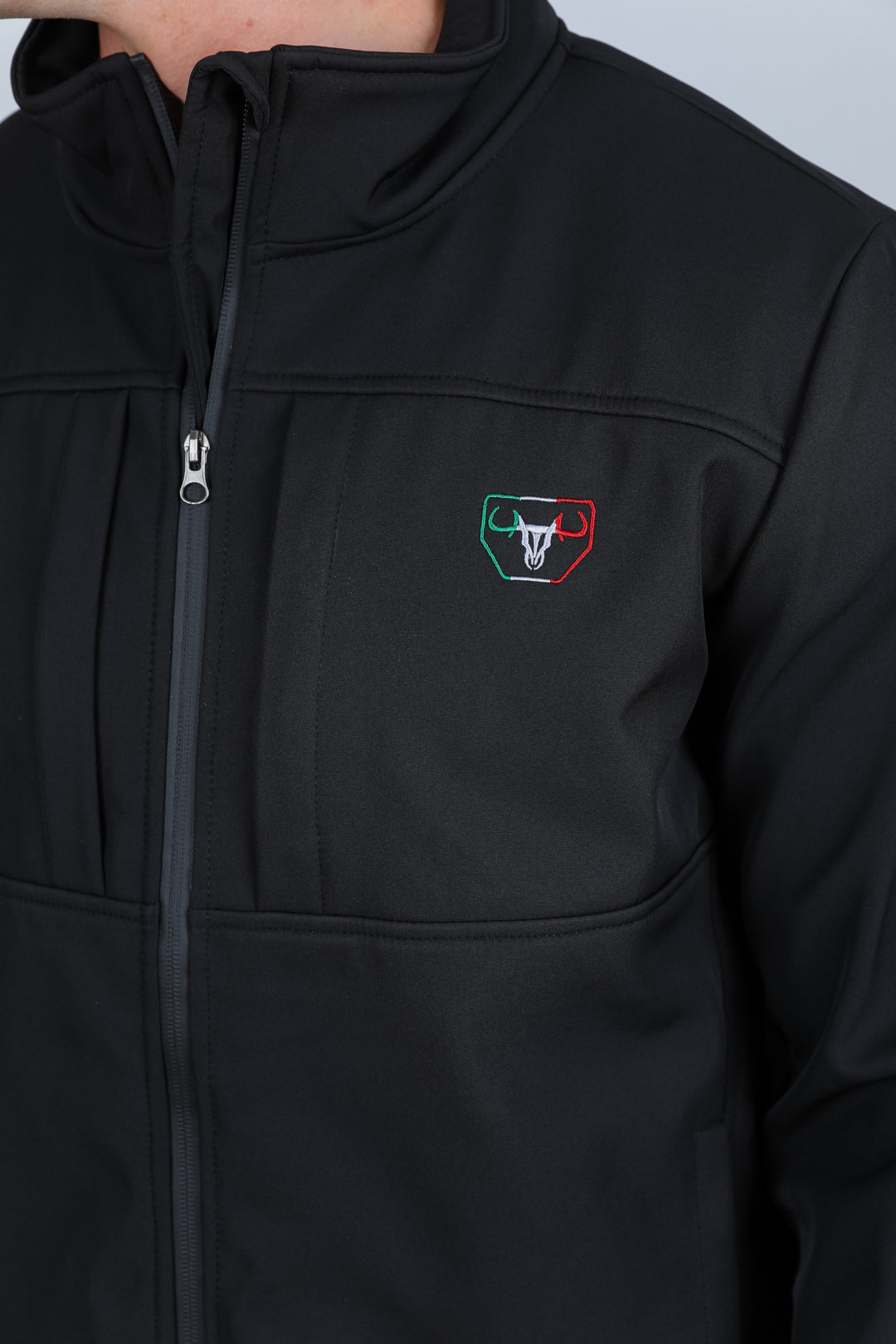 Mexico Embroidery Softshell Jacket | Jacket | Men's Black Mexico Embroidery Softshell