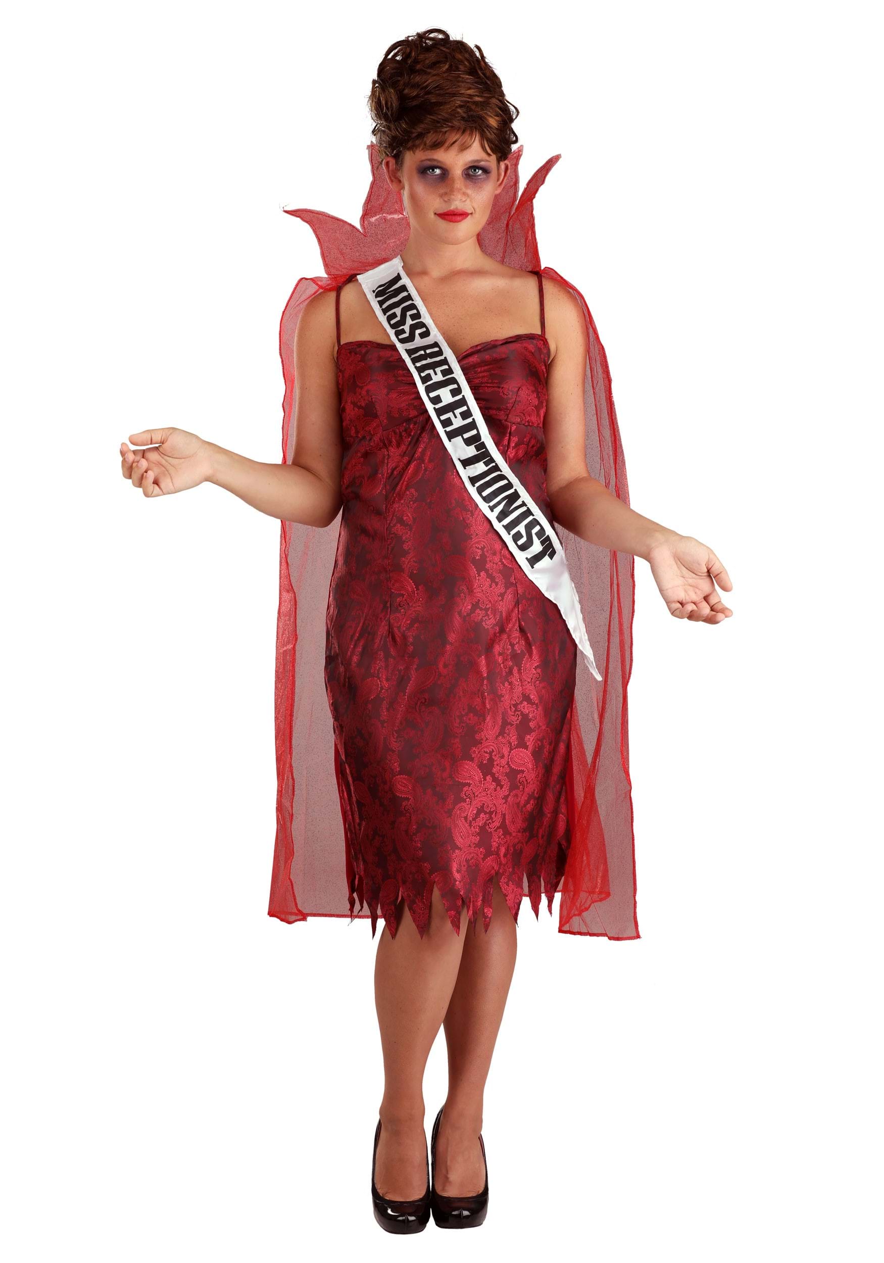 Miss Dead Receptionist | Halloween Costume | Women's Regular Black White