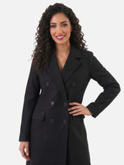 Women's Double-Breasted Lapel Coat Classic Autumn Style Elegant Smart Outerwear