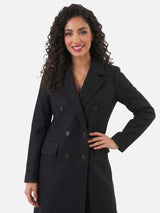 Women's Double-Breasted Lapel Coat Classic Autumn Style Elegant Smart Outerwear