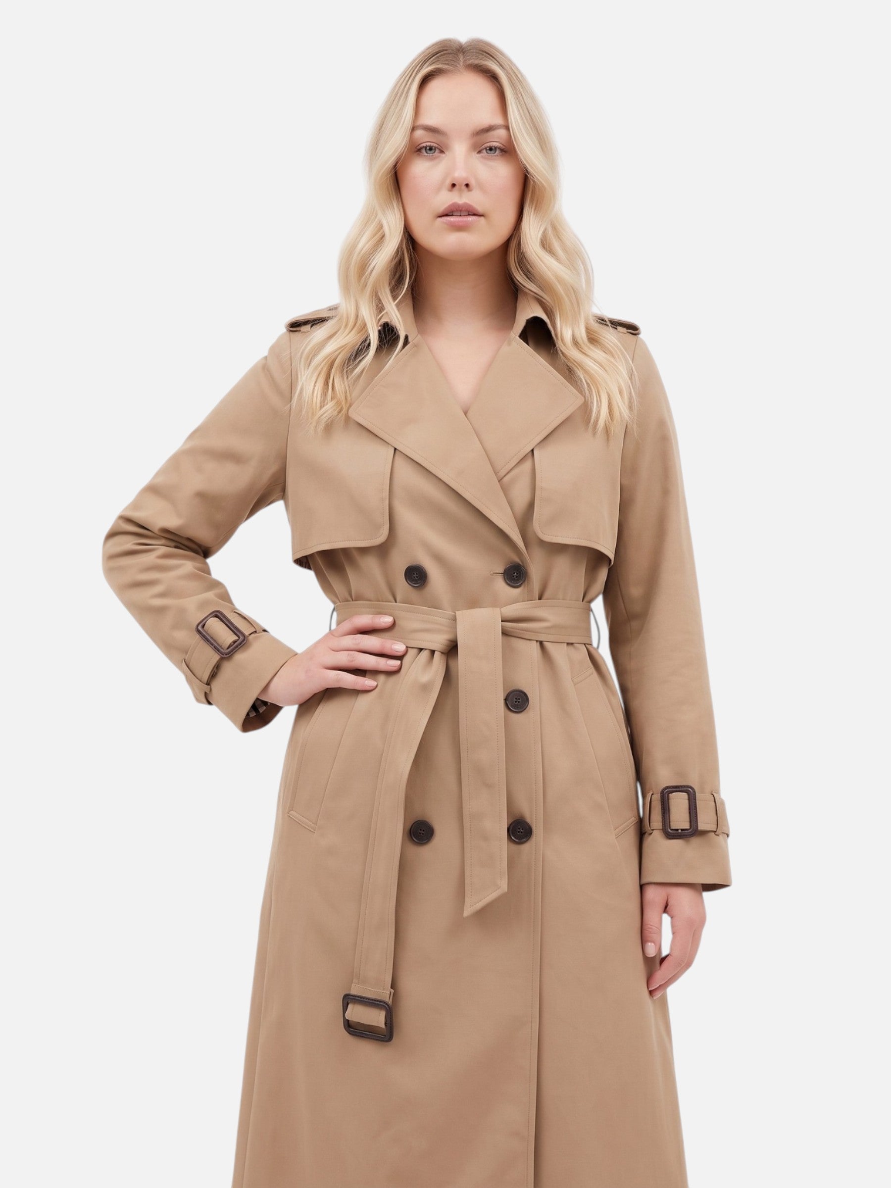 Women's Classic Belted Double-Breasted Trench Coat | Timeless Autumn Elegance | 5 Colours | XS-3XL