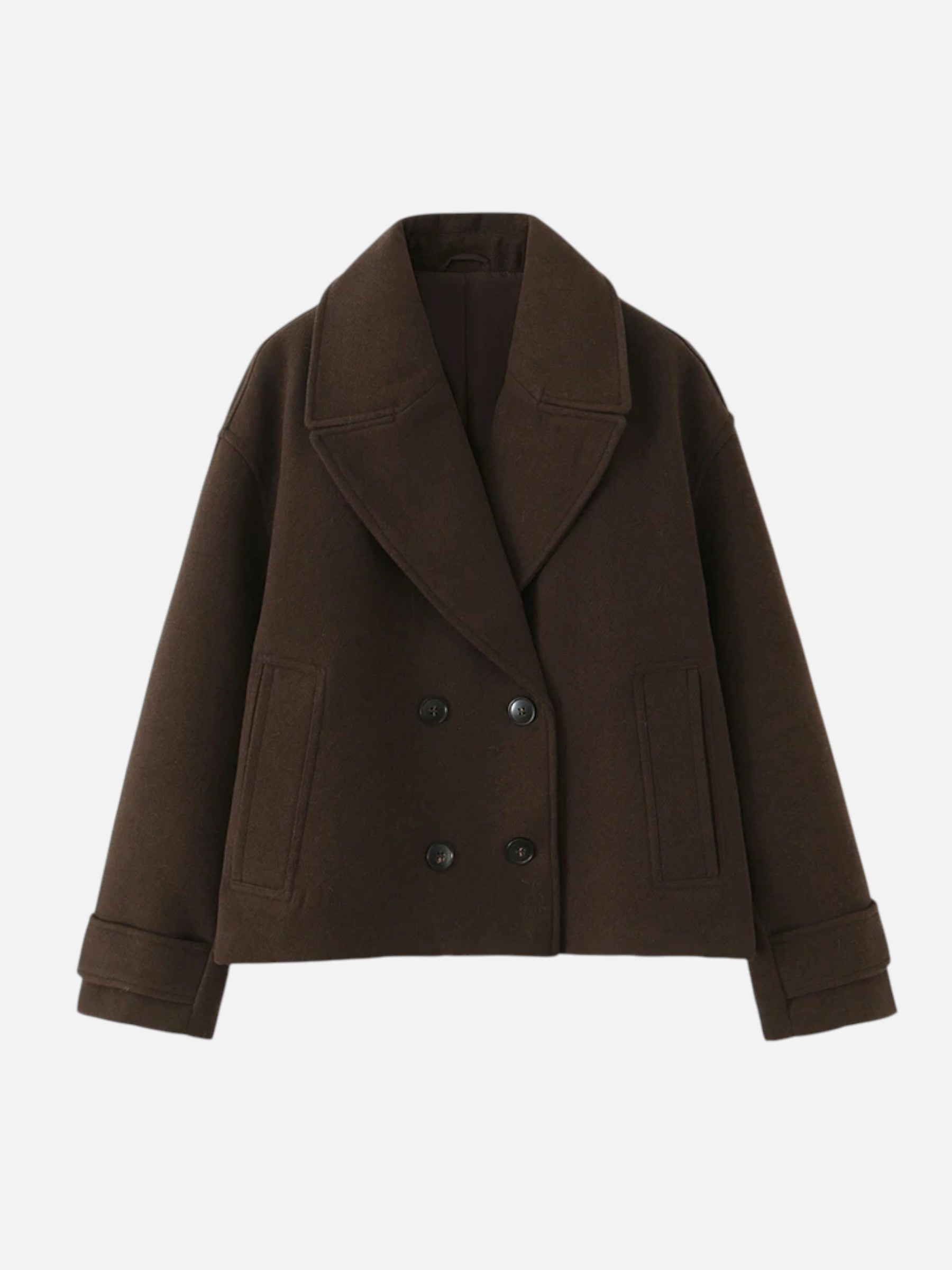 Women's Double-Breasted Trench Jacket Vintage Elegance | Belted Winter Coat Khaki Coffee Brown
