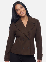 Women's Double-Breasted Trench Jacket Vintage Elegance | Belted Winter Coat Khaki Coffee Brown