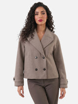 Women's Double-Breasted Trench Jacket Vintage Elegance | Belted Winter Coat Khaki Coffee Brown