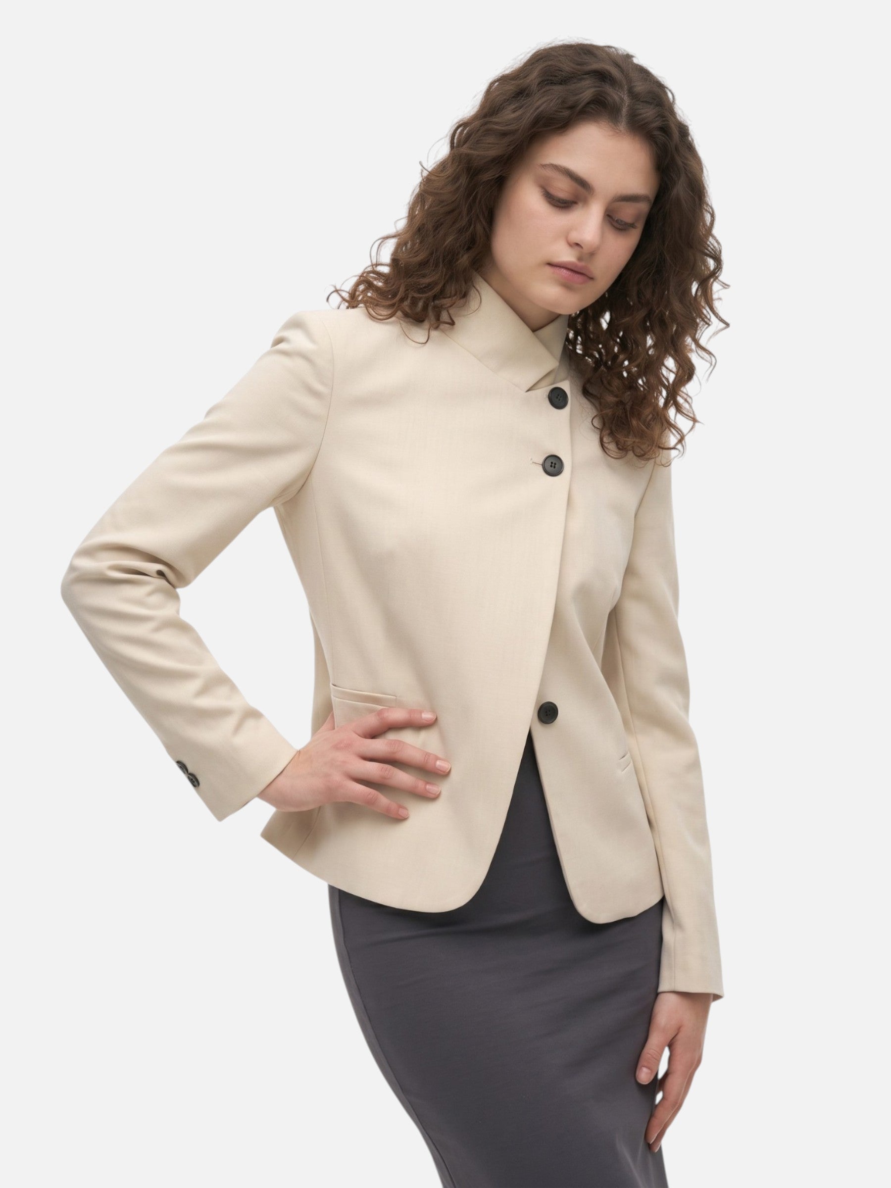 Women's Casual Blazer Jacket Holiday Everyday Elegance Tailored Smart Office Wear
