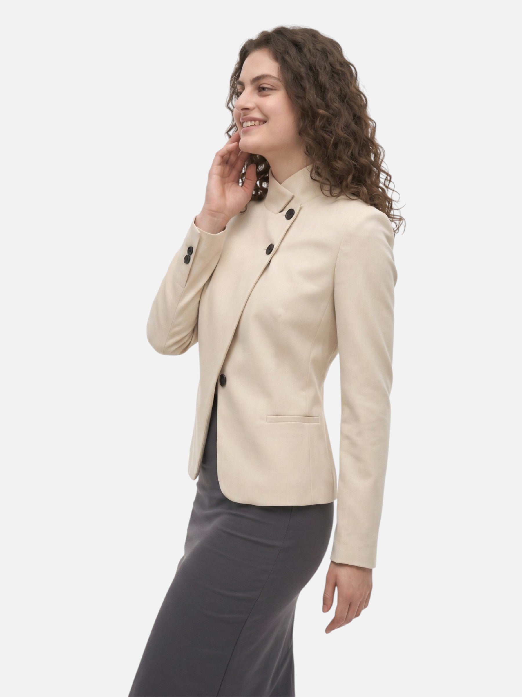 Women's Casual Blazer Jacket Holiday Everyday Elegance Tailored Smart Office Wear