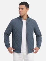 Southbank Diamond Fleece Bomber Jacket | Men's Fleece-Lined Winter Bomber | Casual Outerwear UK