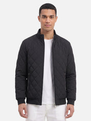 Southbank Diamond Fleece Bomber Jacket | Men's Fleece-Lined Winter Bomber | Casual Outerwear UK