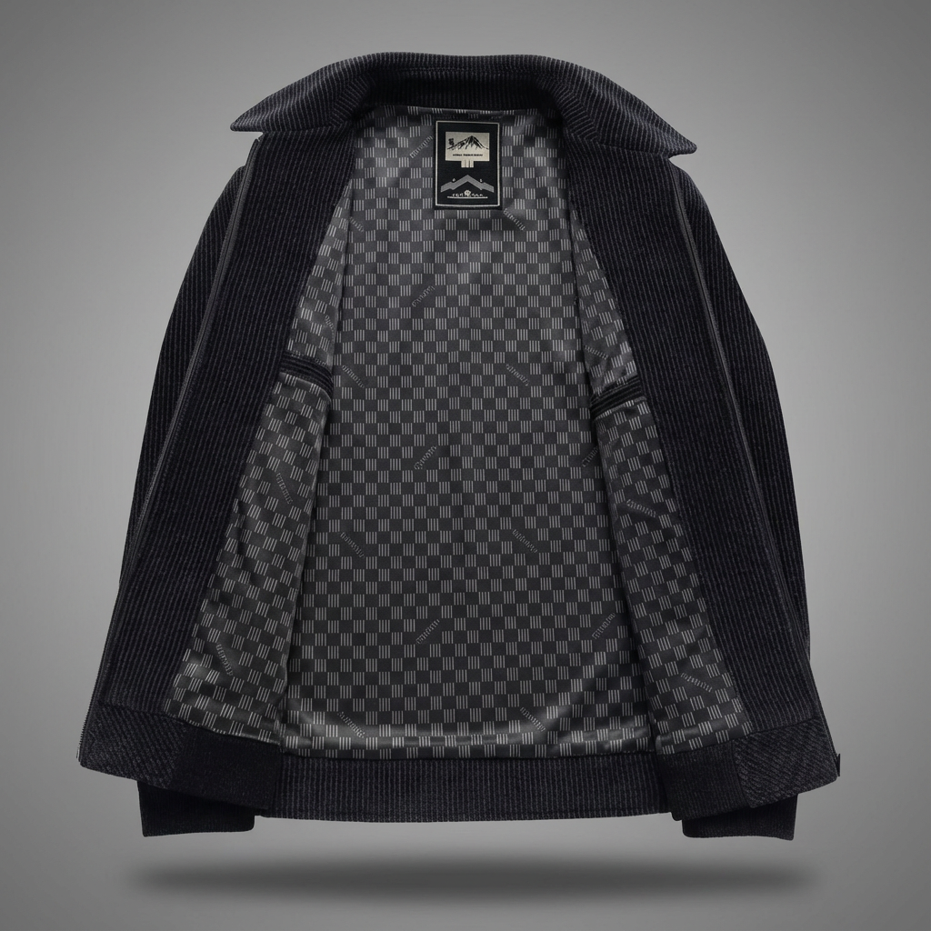 Men's Atlas Quilted Jacket Padded Coat | Casual Winter Warm Outerwear Navy Green