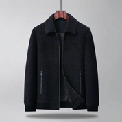 Men's Atlas Quilted Jacket Padded Coat | Casual Winter Warm Outerwear Navy Green