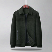 Men's Atlas Quilted Jacket Padded Coat | Casual Winter Warm Outerwear Navy Green