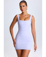Draped Structured Corset Mini Dress | Women's Purple Bodycon Dress