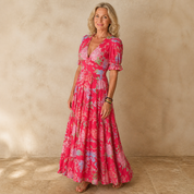 Wren Floral Flowing Maxi Dress | Women's Elegant Maxi Dress | Summer Holiday Long Dress UK