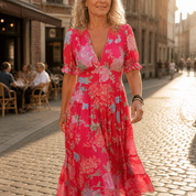 Wren Floral Flowing Maxi Dress | Women's Elegant Maxi Dress | Summer Holiday Long Dress UK