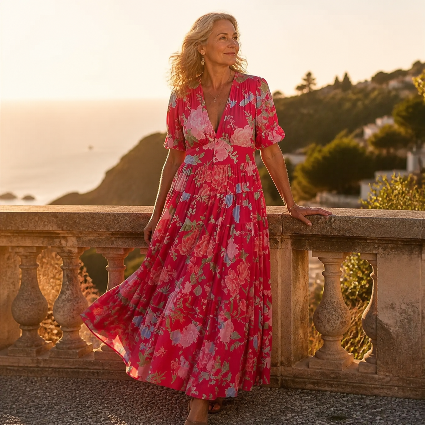 Wren Floral Flowing Maxi Dress | Women's Elegant Maxi Dress | Summer Holiday Long Dress UK