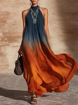 Marlow Gradient Boho Maxi Dress | Women's Bohemian Boho Maxi Dress | Flowy Summer Holiday Dress UK