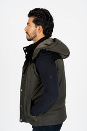Padded Hooded Gilet II | Men's Gilet | Men Padded Hooded Vest Olive