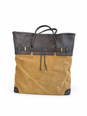 Kensington Suede Tote Bag | Women's Oversized Leather-Trim Shoulder Bag | Luxury Handbag UK