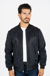 Rhinestone Bomber Jacket | Men's Embellished Outerwear | Black White Red
