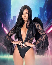 Dark Angel Gothic Halloween Bodysuit Costume