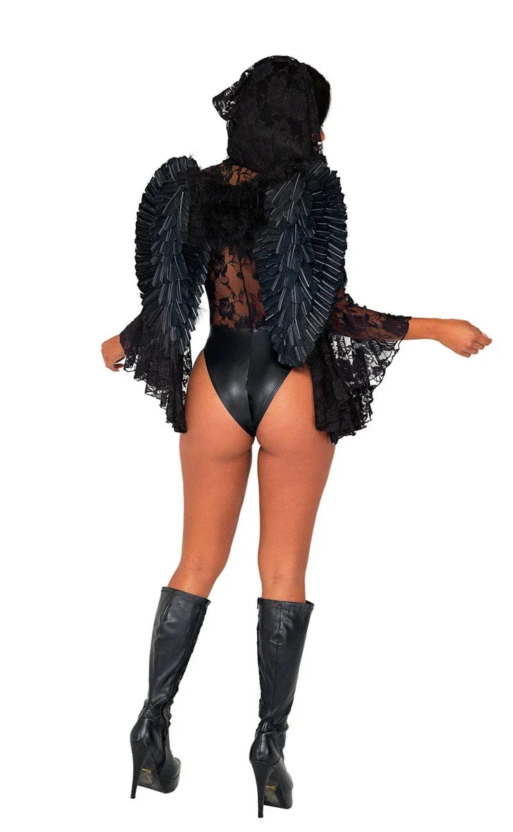Dark Angel Gothic Halloween Bodysuit Costume