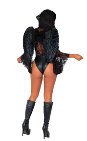 Dark Angel Gothic Halloween Bodysuit Costume