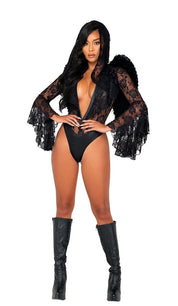 Dark Angel Gothic Halloween Bodysuit Costume