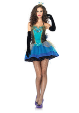 Leg Avenue Sexy Blue Peacock Beauty Women's Halloween Costume with Tiara & Feathers