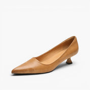 Noah Sculpted Leather Heels | Women's Leather Heels | Pointed Toe Stiletto Court Shoes UK