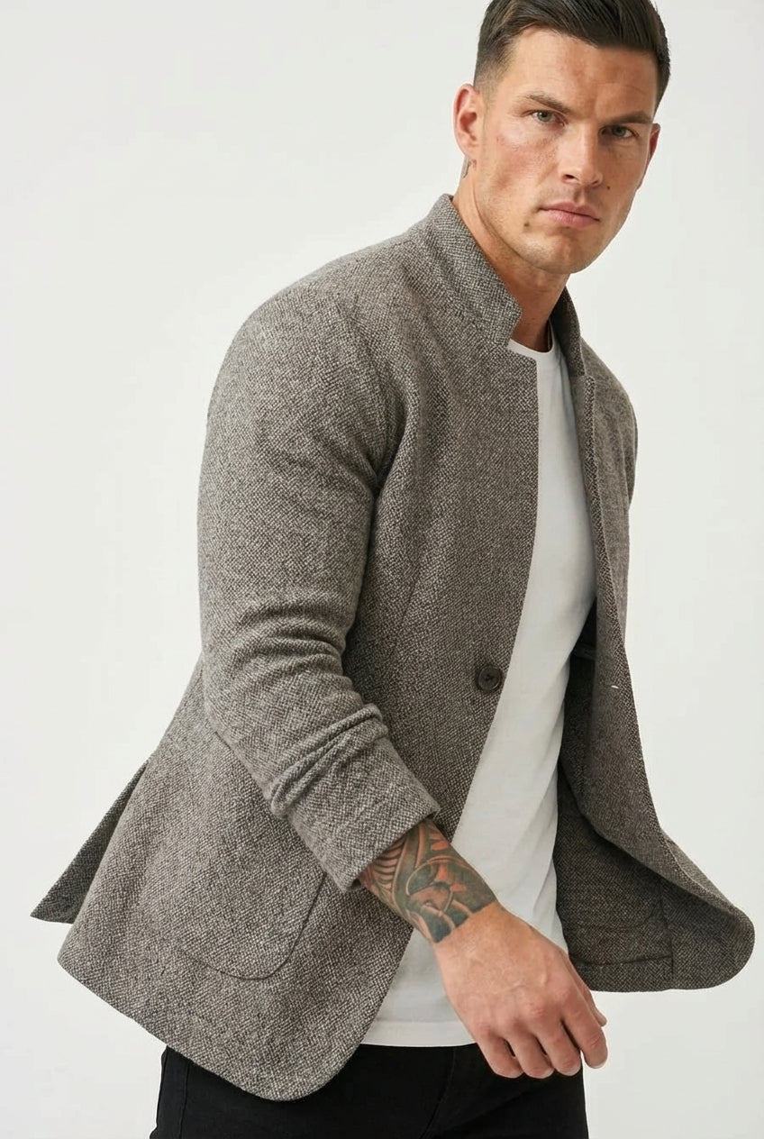 Givalli Refined Cardigan | Men's Fine Knit Cardigan | Smart Slim Fit Knitwear UK