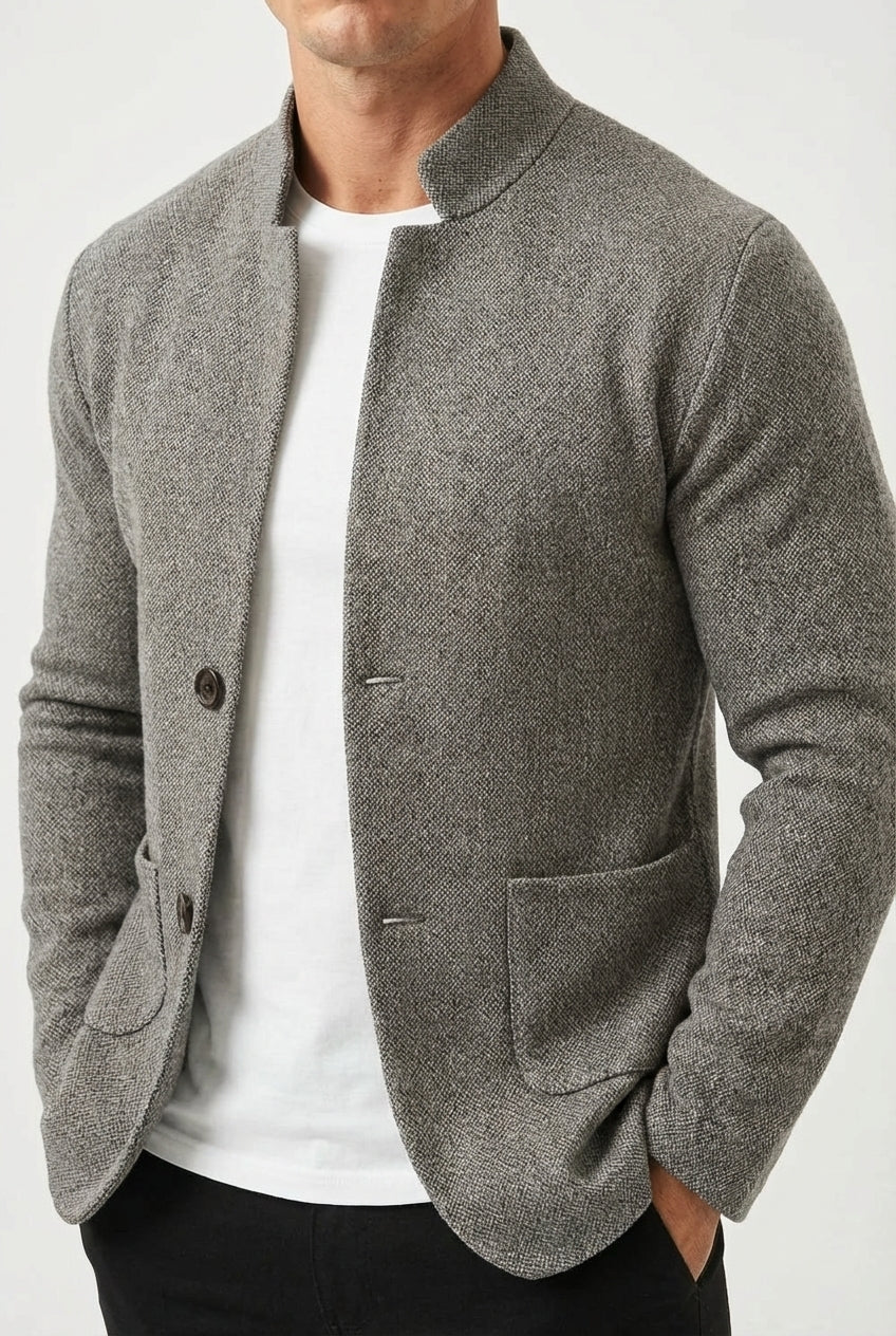 Givalli Refined Cardigan | Men's Fine Knit Cardigan | Smart Slim Fit Knitwear UK
